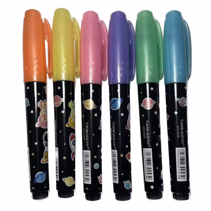 ماژیک علامت گذار مدل کهکشانی فضانورد long بسته 6 عددی