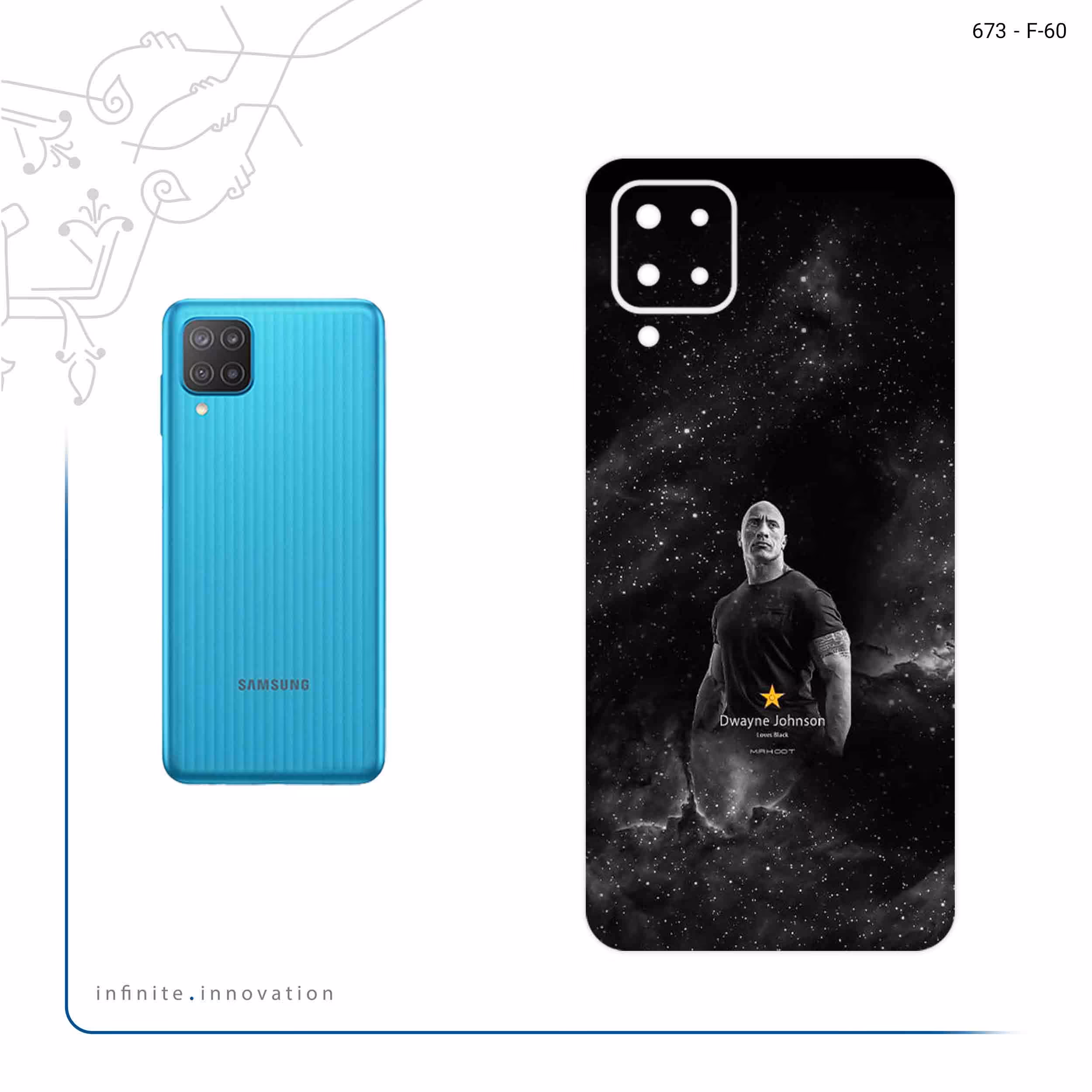 برچسب پوششی ماهوت مدل Dwayne Johnson مناسب برای گوشی موبایل سامسونگ Galaxy F12