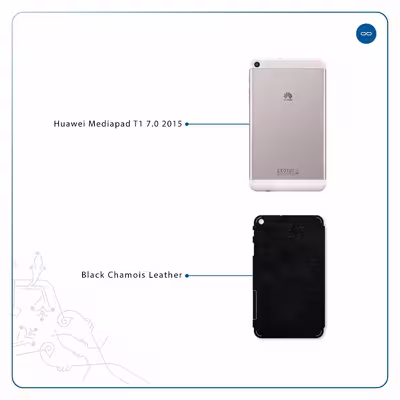 برچسب پوششی ماهوت مدل Black-Chamois-Leather مناسب برای تبلت هوآوی Mediapad T1 7.0 2015
