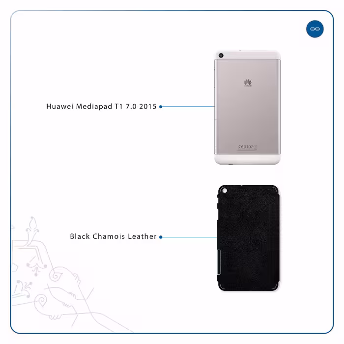 برچسب پوششی ماهوت مدل Black-Chamois-Leather مناسب برای تبلت هوآوی Mediapad T1 7.0 2015