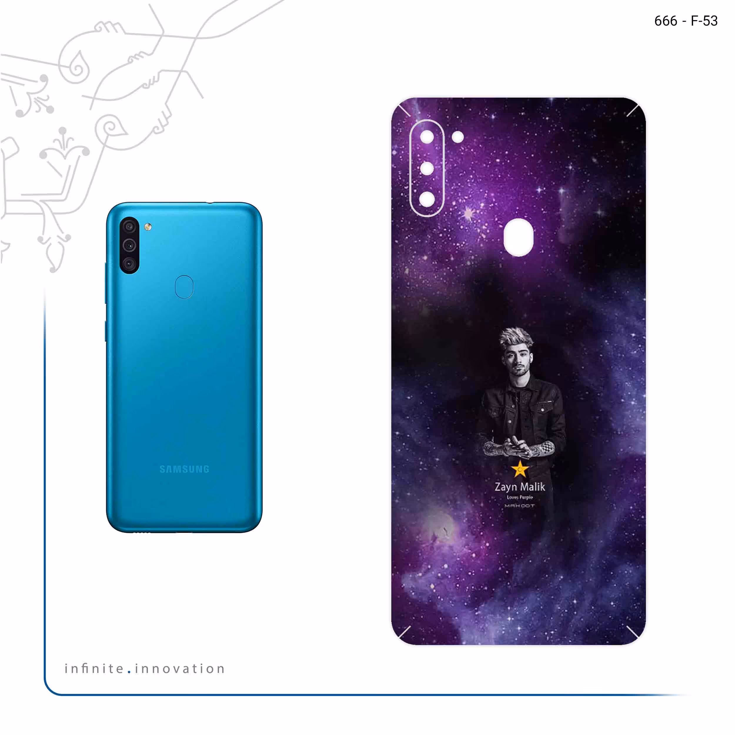 برچسب پوششی ماهوت مدل Zayn Malik مناسب برای گوشی موبایل سامسونگ Galaxy M11