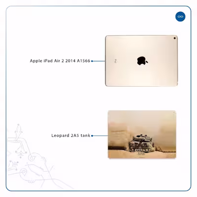 برچسب پوششی ماهوت مدل Leopard 2A5 tank مناسب برای تبلت اپل iPad Air 2 2014 A1566