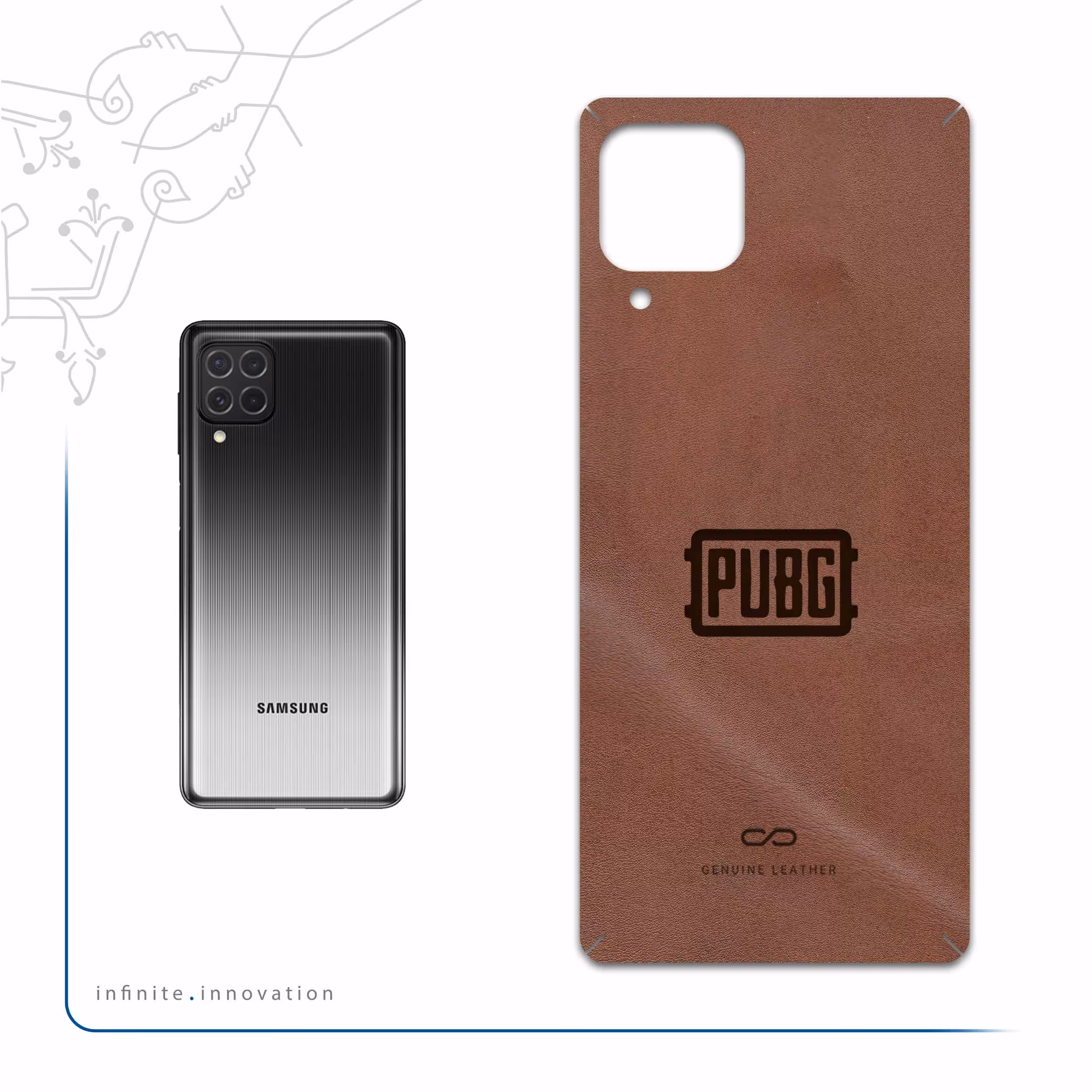 برچسب پوششی ماهوت مدل MNL-PUBG مناسب برای گوشی موبایل سامسونگ Galaxy M62