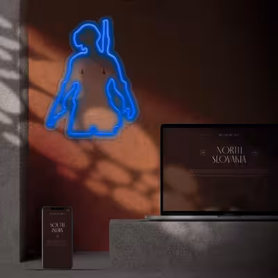 چراغ دیواری نئون دیزاین طرح Pubg-GL_BL