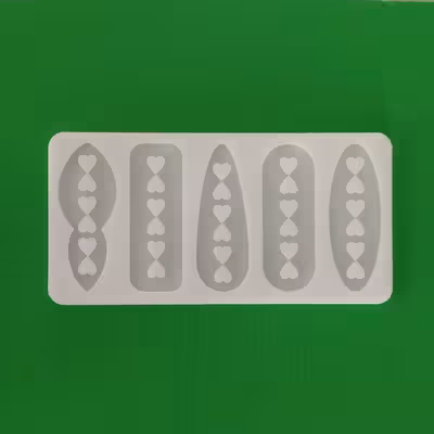 قالب رزین مدل گیره موی سر طرح قلب