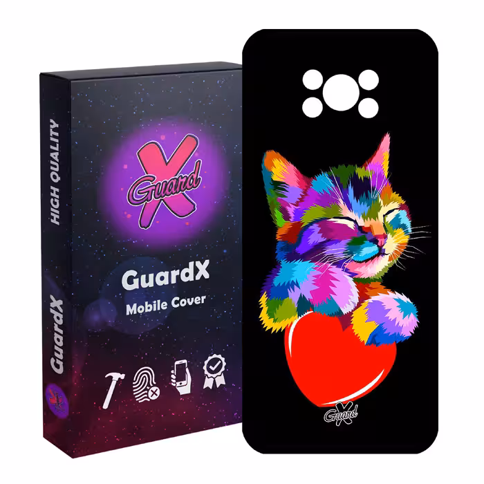 کاور گارد ایکس طرح گربه مدل Glass10269 مناسب برای گوشی موبایل شیائومی Poco X3 Pro