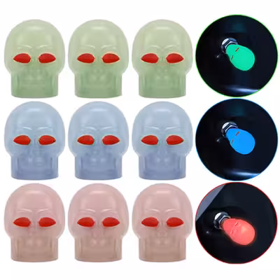 سر والف لاستیک مدل بدون باتری کد SKULL-CAR-MOTO-BE بسته 2 عددی