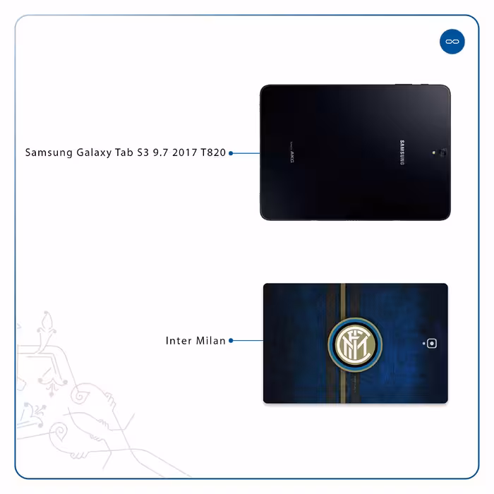 برچسب پوششی ماهوت مدل Inter-Milan مناسب برای تبلت سامسونگ Galaxy Tab S3 9.7 2017 T820