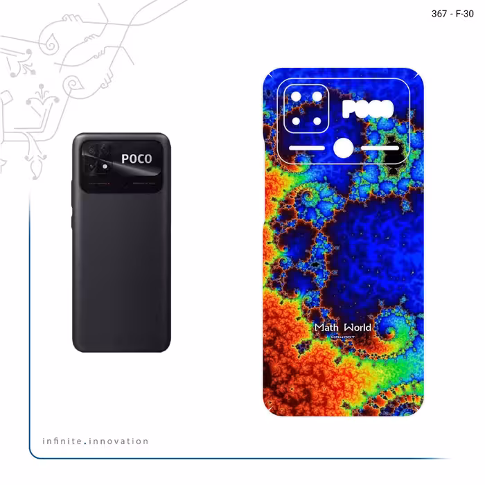 برچسب پوششی ماهوت مدل Mathematical Geometric Shape 5 مناسب برای گوشی موبایل شیائومی Poco C40