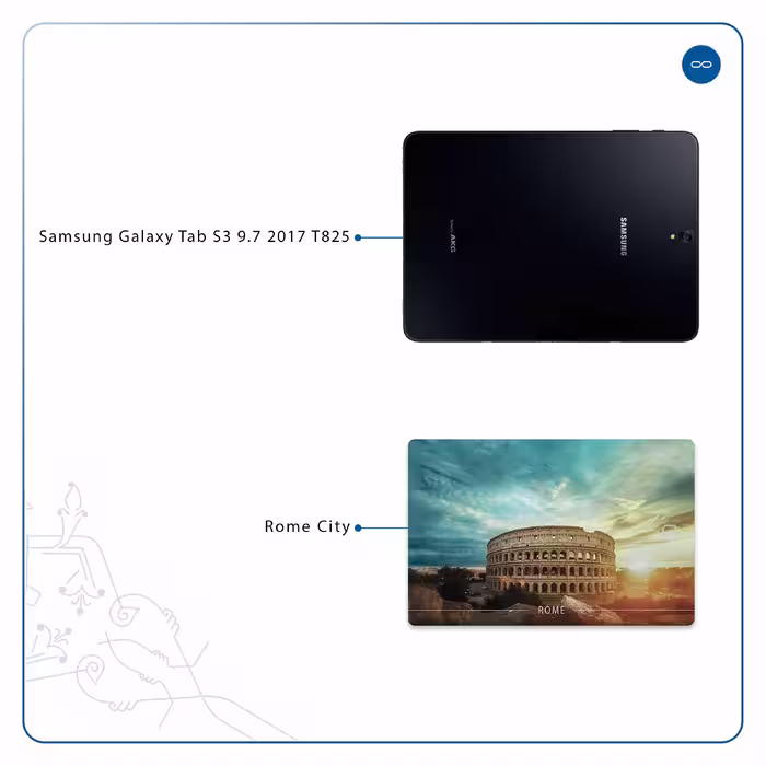 برچسب پوششی ماهوت مدل Rome City مناسب برای تبلت سامسونگ Galaxy Tab S3 9.7 2017 T825