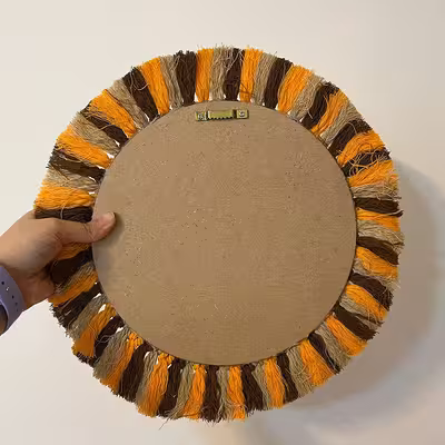 دیوارکوب بافتنی طرح شیر مدل مکرومه کد 25