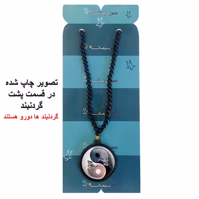 گردنبند پرمانه طرح اسکلت کد pmd.10651 مدل دو طرفه