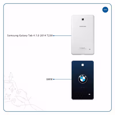 برچسب پوششی ماهوت مدل BMW مناسب برای تبلت سامسونگ Galaxy Tab 4 7.0 2014 T230