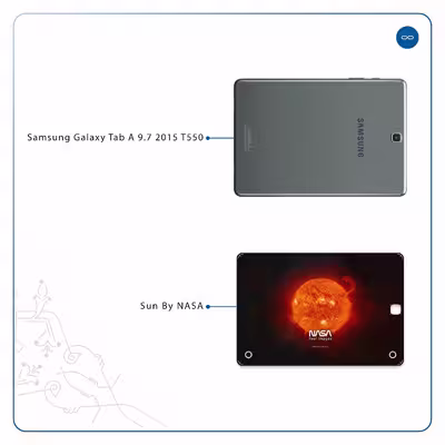 برچسب پوششی ماهوت مدل Sun-By-NASA مناسب برای تبلت سامسونگ Galaxy Tab A 9.7 2015 T550