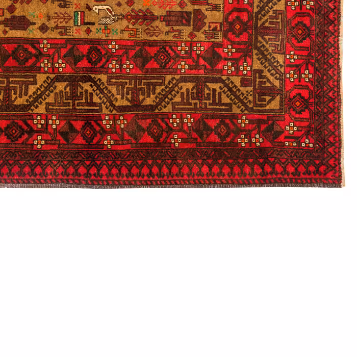 فرش دستبافت سه متری مدل  نقشه بلوچ  کد 33.1849