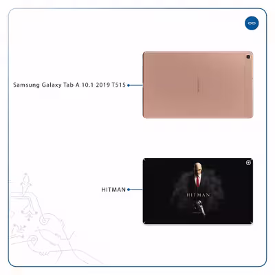 برچسب پوششی ماهوت مدل Hitman-Game مناسب برای تبلت سامسونگ Galaxy Tab A 10.1 2019 T515