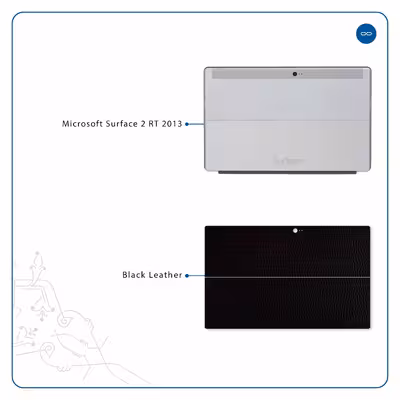 برچسب پوششی ماهوت مدل Black-Leather مناسب برای تبلت مایکروسافت Surface 2 RT 2013