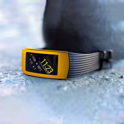 برچسب ماهوت طرح Matte-Deep-Mustard مناسب برای ساعت هوشمند سامسونگ Galaxy Gear Fit 2 Pro