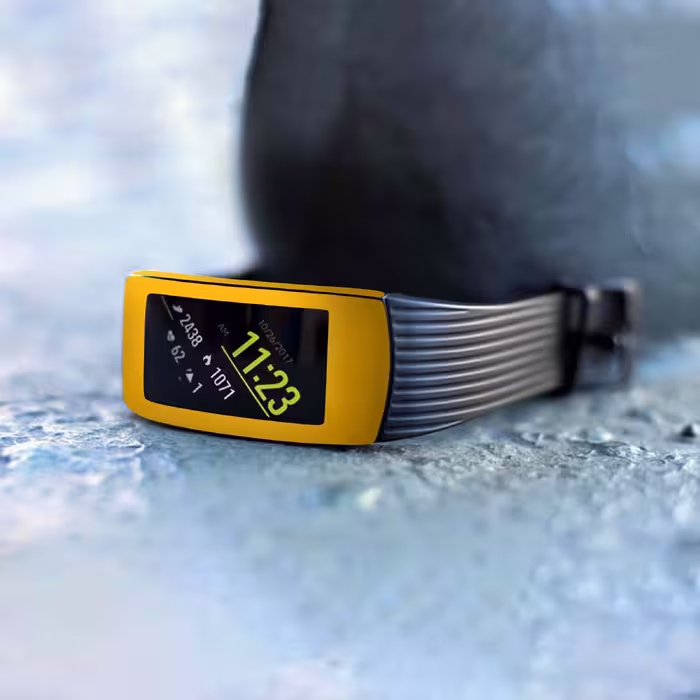 برچسب ماهوت طرح Matte-Deep-Mustard مناسب برای ساعت هوشمند سامسونگ Galaxy Gear Fit 2 Pro
