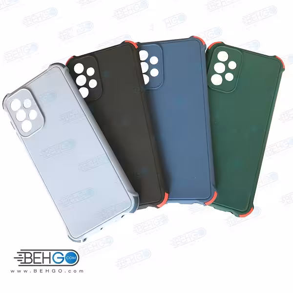 قاب سامسونگ A23 کاور مدل ژله ای دکمه رنگی محکم ضد ضربه با محافظ لنز دوربین گوشی Samsung A23