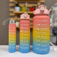 قمقمه سه قلو صورتی زرد