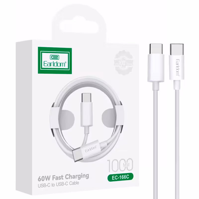 کابل تبدیل فست شارژ Earldom EC-166C Type-C to Type-C 60W 1m