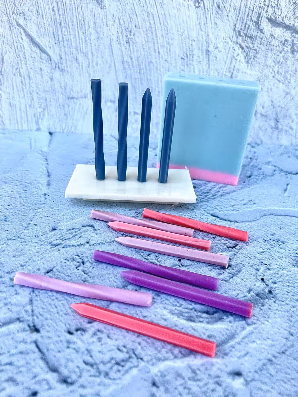 قالب سیلیکونی مینی کندل مدادی و پیچ درشت