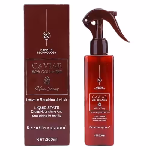 اسپری مو کراتین کوئین مدل خاویار حجم 200 میلی لیتر – Keratin Queen Hair Spray Caviar Model