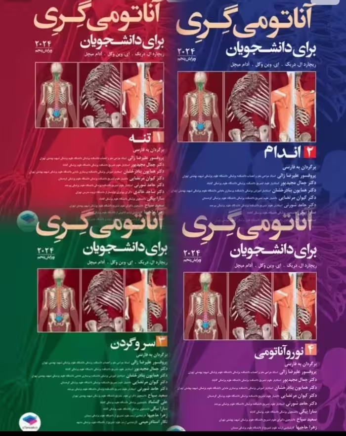 مجموعه 4 جلدی آناتومی گری 2024 | علیرضا زالی