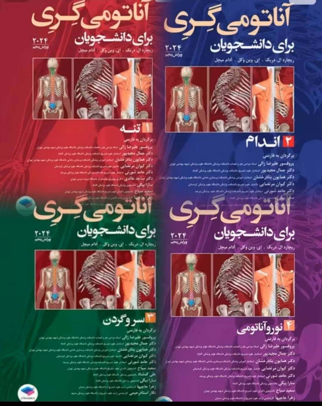 مجموعه 4 جلدی آناتومی گری 2024 | علیرضا زالی