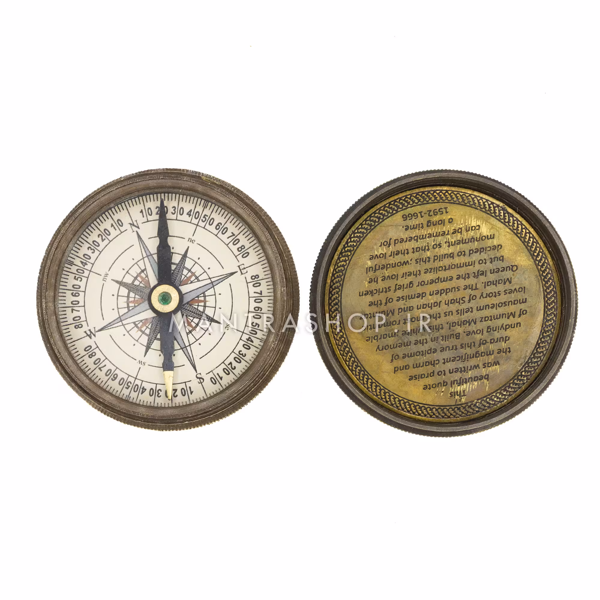 قطب نمای فنگ شویی فلزی آنتیک اصل هندوستان کد 286