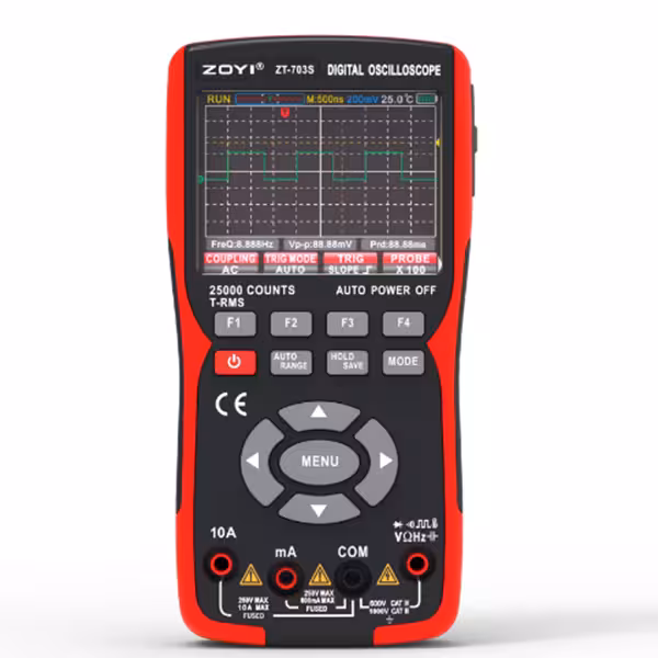 اسیلوسکوپ، مولتی متر و فانکشن ژنراتور زویی مدل ZOYI ZT-703S ( اصلی )