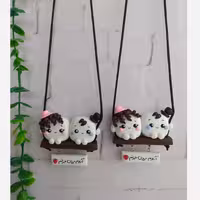 آویزماشین مدل قنددوتایی  یک عددی موفر قهوه ای | amazonchi