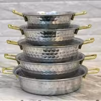 تابه دسته طلایی چکشی کار دست 