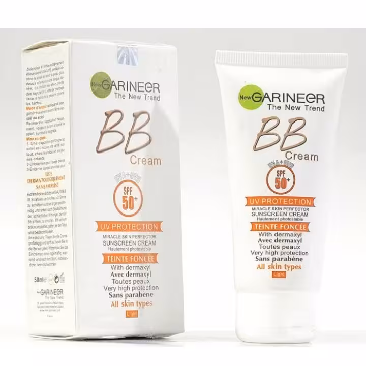 کرم ضدآفتاب گارنیر بی بی کرم BB اصلی GARINEeRاورجینال bbکرم گارنیر spf50 فیلتر uv کرم پودر گیاهی ضد آفتاب Bb کرم گارنیه