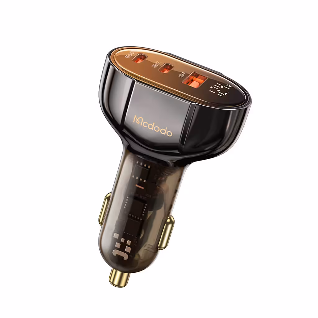 شارژر فندکی 3 پورت 100 وات فست شارژ مک دودو گارانتی متین Mcdodo CC-2310