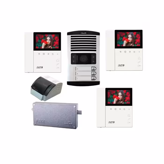 آیفون تصویری الکتروپیک . پک کامل  3  واحدی . مدل 897 با پنل 1086