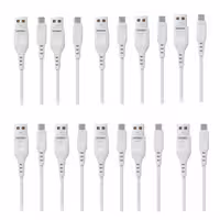 کابل تبدیل USB به microUSB دنمن مدل D01V طول 1 متر بسته 10 عددی