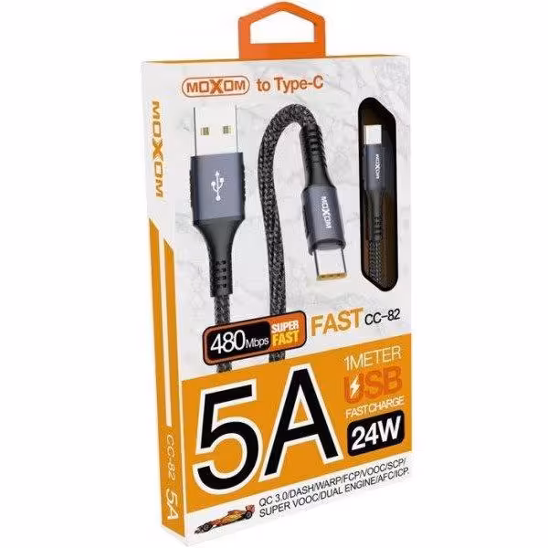 کابل تبدیل USB به USB-C موکسوم  مدل CC-82 طول 1 متر