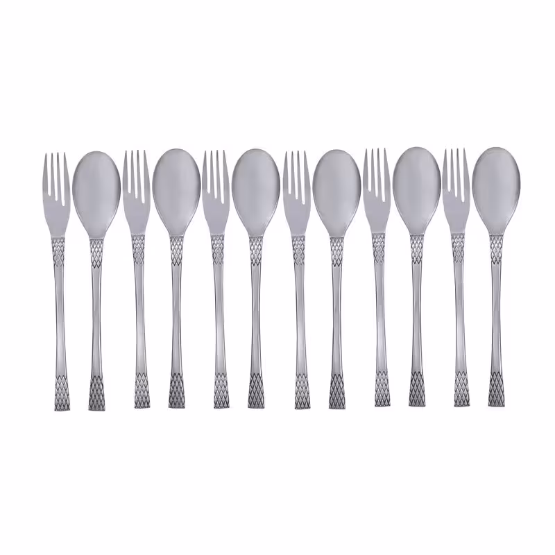 سرویس قاشق و چنگال 12 پارچه رولنزا مدل d59