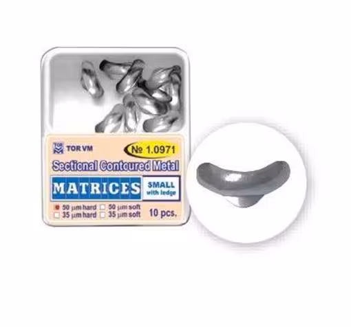 سکشنال ماتریکس کوچک لژدار (باله دار) 10عددی | sectional contoured metal