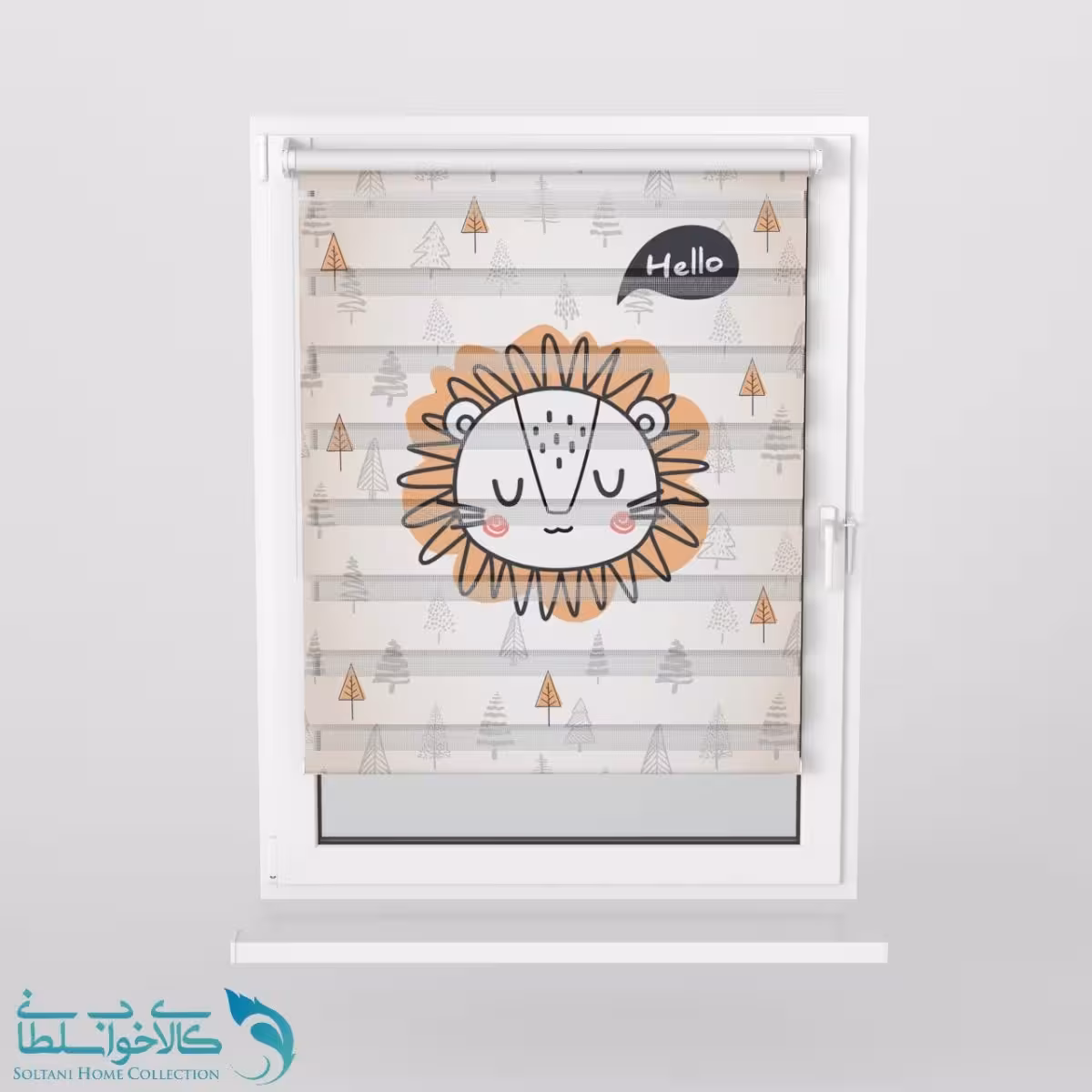 پرده زبرا اتاق کودک طرح فانتزی کد A2745