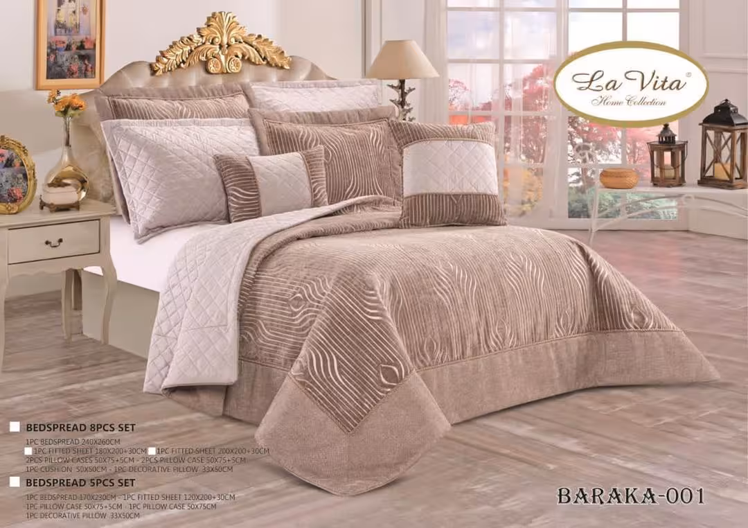 سرویس لحاف روتختی 2 نفره ترک برند لاویتا مدل BARAKA کد 001