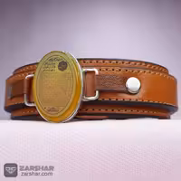 دستبند نقره چرمی شرف الشمس سوره یس