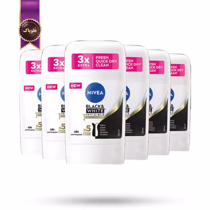 6 عدد مام استیک ضد تعریق زنانه نیوا Nivea مدل نرم و ابریشمی Invisible Silky Smooth حجم 50 میلی‌ لیتر (اورجینال)