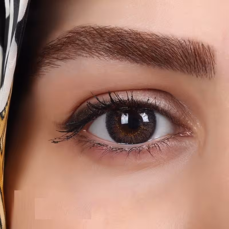 لنز چشم گریس GRACE کد 11 رنگ خاکستری تیره عسلی