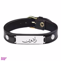 دستبند مردانه گيلواره زراوشان مدل چرم طبیعی اسم رادوین کد Fars01