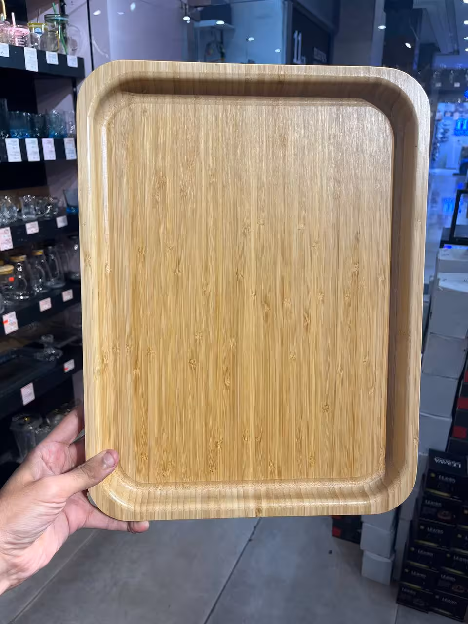 سینی بامبو مستطیل بزرگ