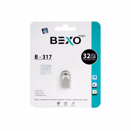 فلش 32GB مدل BEXO B-317 – نقره ای
