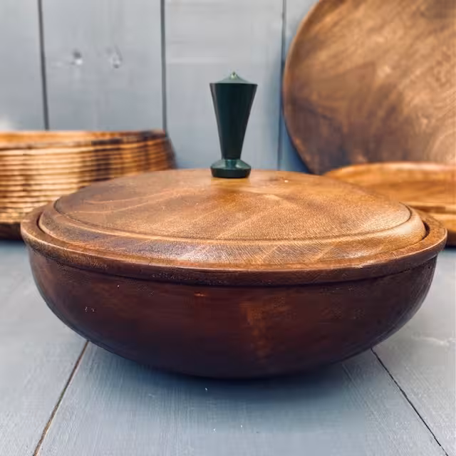 ظرف دربدار چوبی کد 974